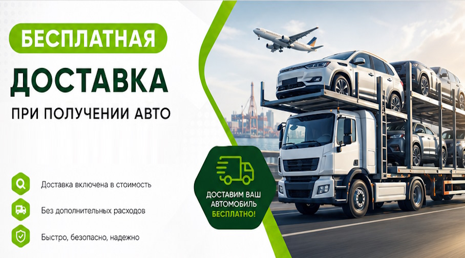 Акция! Бесплатная доставка по Мелеузе при получении авто